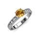 3 - Ronia Classic Citrine and Diamond Engagement Ring 