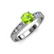 3 - Ronia Classic Peridot and Diamond Engagement Ring 