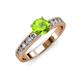 3 - Ronia Classic Peridot and Diamond Engagement Ring 