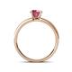 4 - Ronia Classic Rhodolite Garnet and Diamond Engagement Ring 