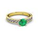 2 - Ronia Classic Emerald and Diamond Engagement Ring 
