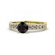 1 - Ronia Classic Black and White Diamond Engagement Ring 