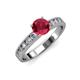 3 - Ronia Classic Ruby and Diamond Engagement Ring 