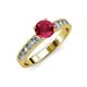 3 - Ronia Classic Ruby and Diamond Engagement Ring 