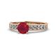 1 - Ronia Classic Ruby and Diamond Engagement Ring 