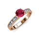 3 - Ronia Classic Ruby and Diamond Engagement Ring 
