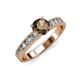 3 - Ronia Classic Smoky Quartz and Diamond Engagement Ring 