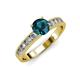 3 - Ronia Classic Blue and White Diamond Engagement Ring 