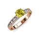 3 - Ronia Classic Yellow and White Diamond Engagement Ring 