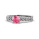 1 - Ronia Classic Pink Tourmaline and Diamond Engagement Ring 