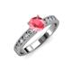 3 - Ronia Classic Pink Tourmaline and Diamond Engagement Ring 