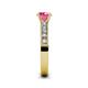 5 - Ronia Classic Pink Tourmaline and Diamond Engagement Ring 