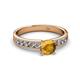 2 - Ronia Classic Citrine and Diamond Engagement Ring 