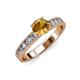 3 - Ronia Classic Citrine and Diamond Engagement Ring 