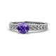 1 - Ronia Classic Iolite and Diamond Engagement Ring 