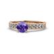 1 - Ronia Classic Iolite and Diamond Engagement Ring 