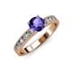 3 - Ronia Classic Iolite and Diamond Engagement Ring 