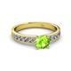 2 - Ronia Classic Peridot and Diamond Engagement Ring 