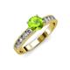 3 - Ronia Classic Peridot and Diamond Engagement Ring 
