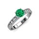 3 - Ronia Classic Emerald and Diamond Engagement Ring 