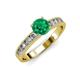 3 - Ronia Classic Emerald and Diamond Engagement Ring 
