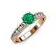 3 - Ronia Classic Emerald and Diamond Engagement Ring 