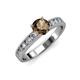 3 - Ronia Classic Smoky Quartz and Diamond Engagement Ring 