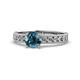 1 - Ronia Classic Blue and White Diamond Engagement Ring 