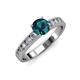 3 - Ronia Classic Blue and White Diamond Engagement Ring 