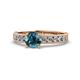 1 - Ronia Classic Blue and White Diamond Engagement Ring 