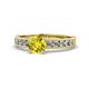 1 - Ronia Classic Yellow and White Diamond Engagement Ring 