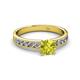 2 - Ronia Classic Yellow and White Diamond Engagement Ring 