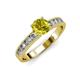 3 - Ronia Classic Yellow and White Diamond Engagement Ring 