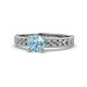 1 - Ronia Classic Aquamarine and Diamond Engagement Ring 