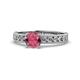 1 - Ronia Classic Rhodolite Garnet and Diamond Engagement Ring 