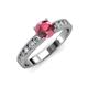 3 - Ronia Classic Rhodolite Garnet and Diamond Engagement Ring 