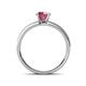 4 - Ronia Classic Rhodolite Garnet and Diamond Engagement Ring 