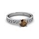 2 - Ronia Classic Smoky Quartz and Diamond Engagement Ring 