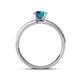 4 - Ronia Classic London Blue Topaz and Diamond Engagement Ring 