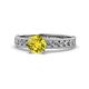 1 - Ronia Classic Yellow and White Diamond Engagement Ring 