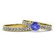 1 - Ronia Classic Tanzanite and Diamond Bridal Set Ring 