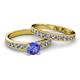 2 - Ronia Classic Tanzanite and Diamond Bridal Set Ring 