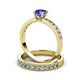 3 - Ronia Classic Tanzanite and Diamond Bridal Set Ring 