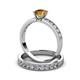3 - Ronia Classic Citrine and Diamond Bridal Set Ring 