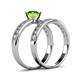 4 - Ronia Classic Peridot and Diamond Bridal Set Ring 