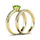 4 - Ronia Classic Peridot and Diamond Bridal Set Ring 