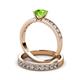 3 - Ronia Classic Peridot and Diamond Bridal Set Ring 