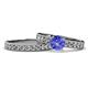 1 - Ronia Classic Tanzanite and Diamond Bridal Set Ring 