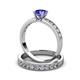 3 - Ronia Classic Tanzanite and Diamond Bridal Set Ring 