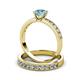 3 - Ronia Classic Aquamarine and Diamond Bridal Set Ring 